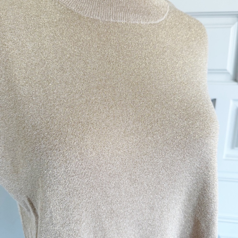 NWT Coldwater Creek Gold Sleeveless Knit Top High Neck Mock Turtleneck Size 1X - Picture 10 of 14
